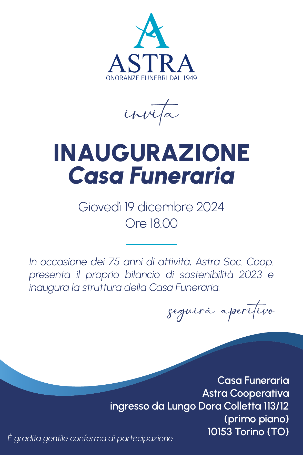 Inaugurazione Casa Funeraria ASTRA